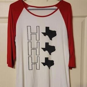 Boutique women's Texas ho ho ho shirt size Large 3/4 sleeve